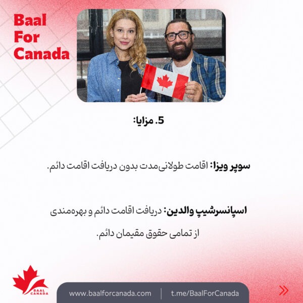 مقایسه سوپر ویزا و اسپانسرشیپ والدین کانادا