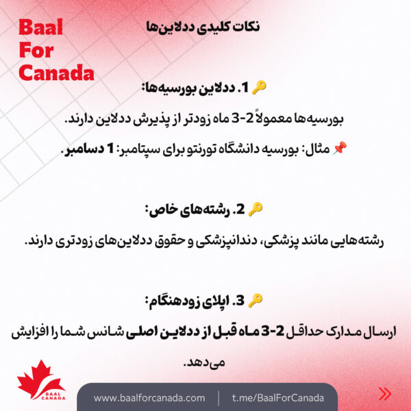 ددلاین دانشگاه ها و مدارک پذیرش تحصیلی