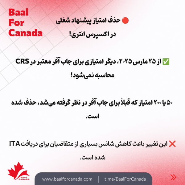 تغییرات جدید در امتیاز بندی اکسپرس انتری